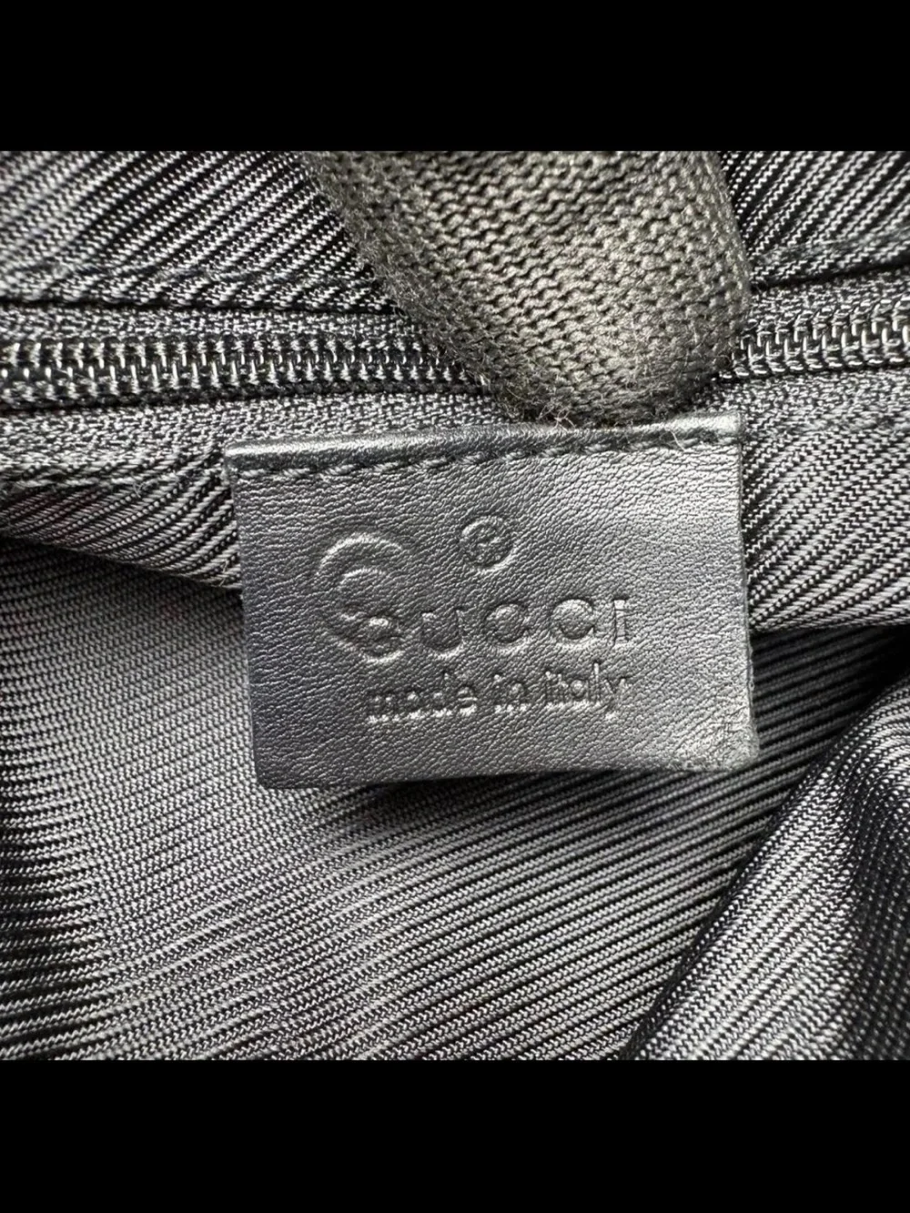 Gucci Black GG Canvas Messenger Bag with Adjustable Strap